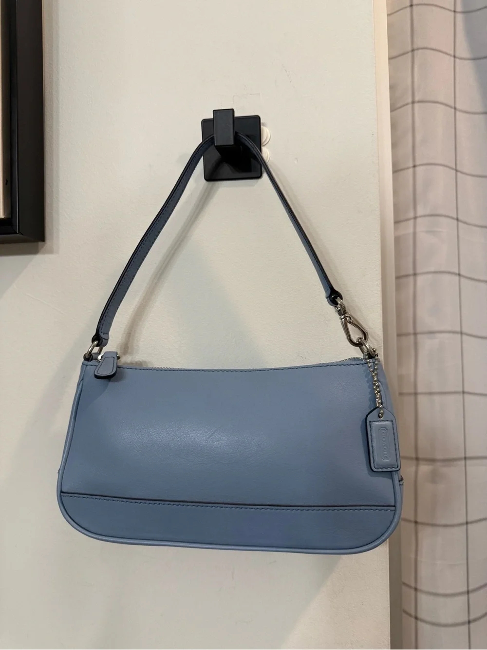 ULTRA RARE! Coach (2003) Hampton Demi Clip Shoulder Bag- Baby Blue